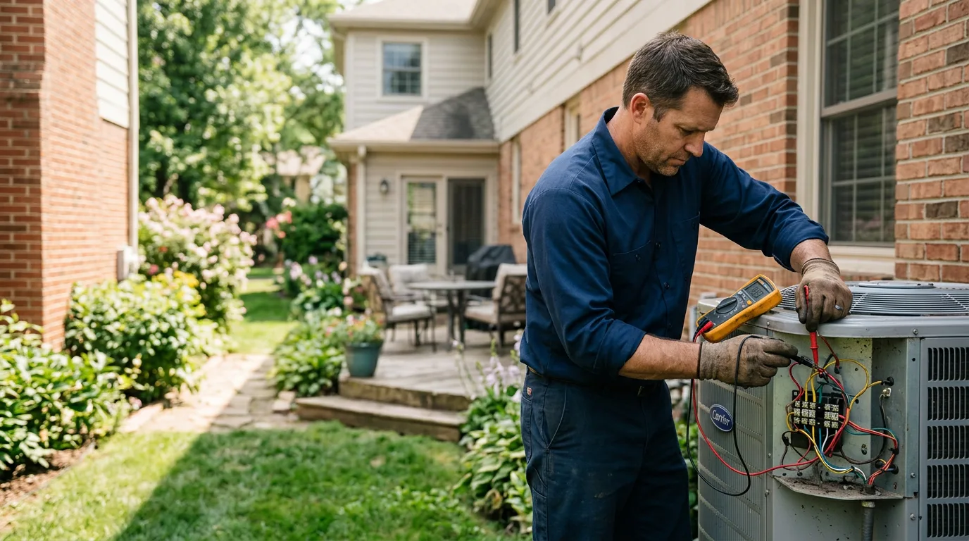 HVAC technician working near Minden, WV